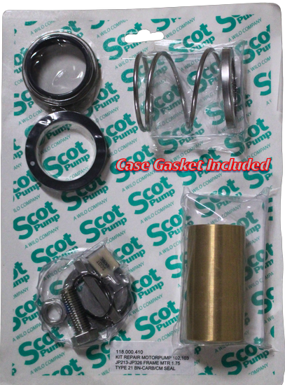 Scot Pump Repair Kit Buna Carbon/Ceramic 1.75 Seal Motorpump 102, 103, JP213 - JP326 Frame