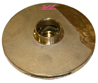 Impeller 128/129, Bronze, **Specify Dia**, 5.5 Max 7/16 Threaded