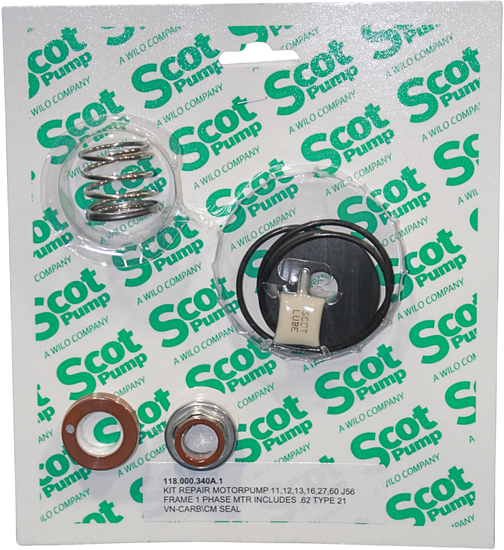 Repair Kit Viton Carbon/Ceramic  .62 Seal, 56J Frame, Motorpump 11, 12, 13, 16, 27, 60 for 1 phase motor
