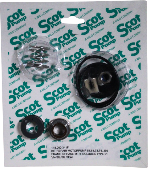 Repair Kit Viton Silicon/Silicon, Motorpump 51,61, 73, 74, 151, J56 Frame