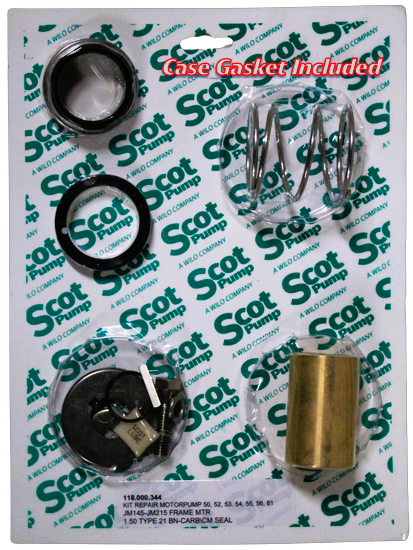 Repair Kit Buna Carbon/Ceramic 1.5 Seal, Motorpump 50, 52, 53, 54, 55, 56, 81 JM145-JM215 Frame