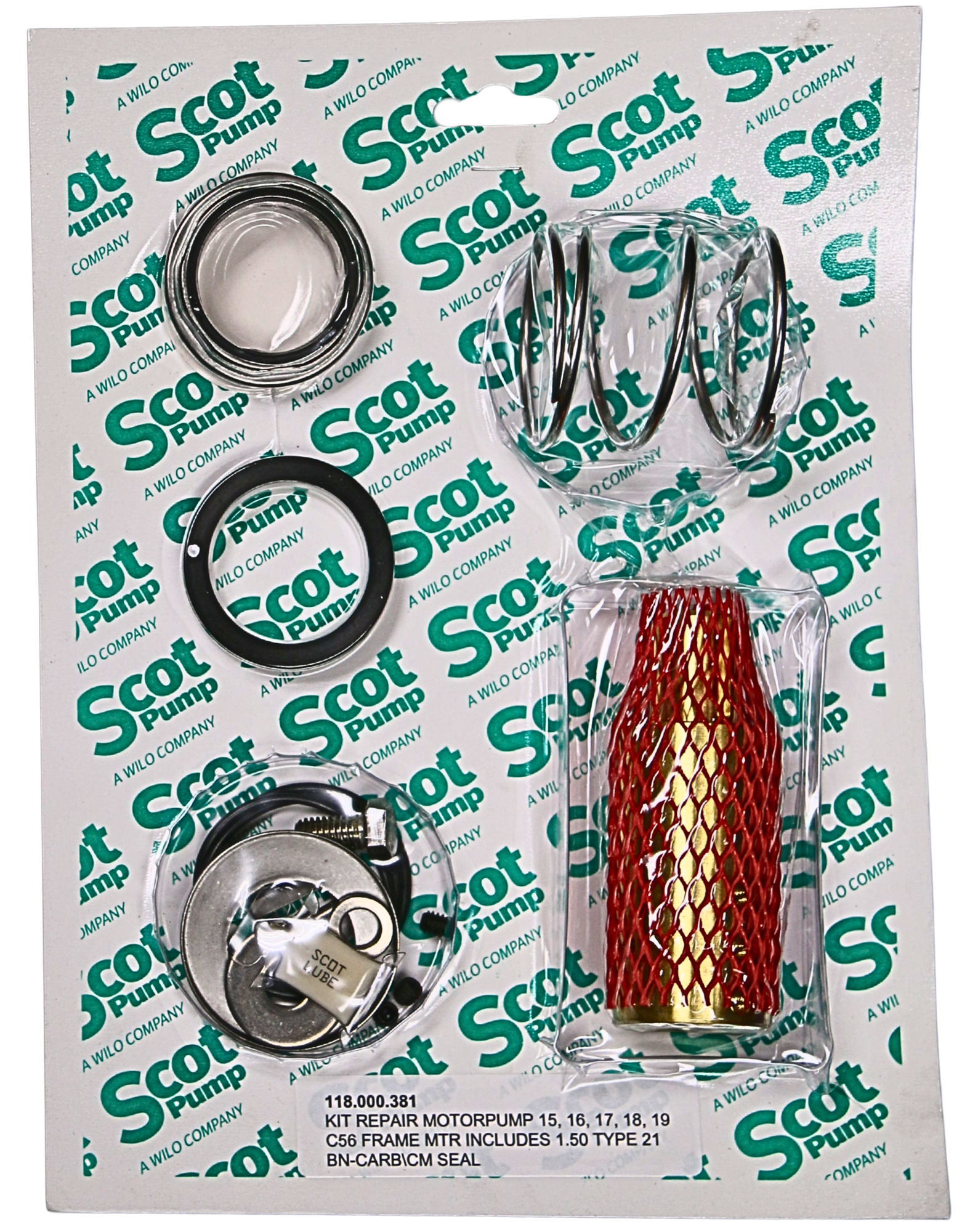 Repair Kit Buna Carbon/Ceramic 1.5 Seal, Motorpump 15, 16, 17, 18, 19 C56 Frame