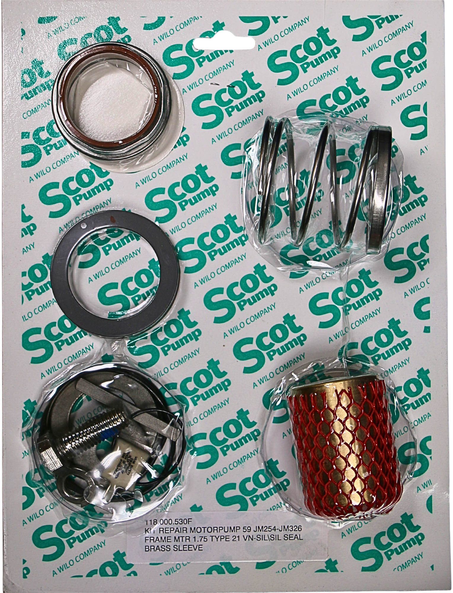 Repair Kit VN-SIL/SIL 1.75 Seal, Motorpump 59, JM254 - JM326 Frame, with brass sleeve