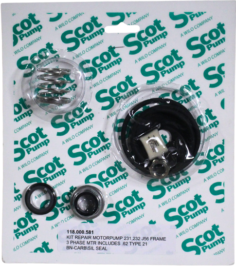 Repair Kit Buna Carbon/Sil .62 Seal, Motorpump 231, 232, J56 Frame