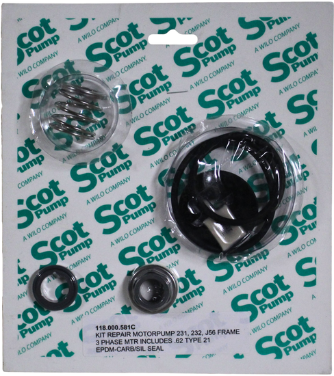 Repair Kit EPDM Carbon/Sil .62 Seal, Motorpump 231, 232, J56 Frame