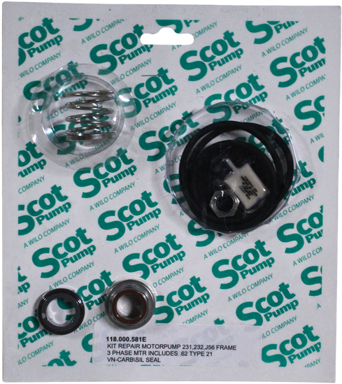 Repair Kit Viton Carbon/Silicon Carbide .62 Seal, Motorpump 231, 232, J56 Frame