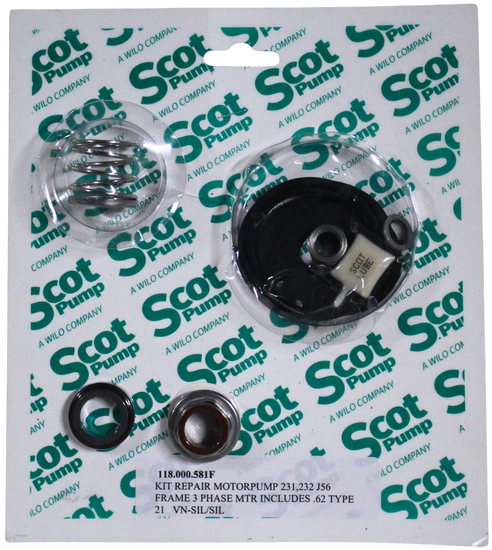 Repair Kit Viton Silicon Carbide/Silicon Carbide .62 Seal, Motorpump 231, 232, J56 Frame