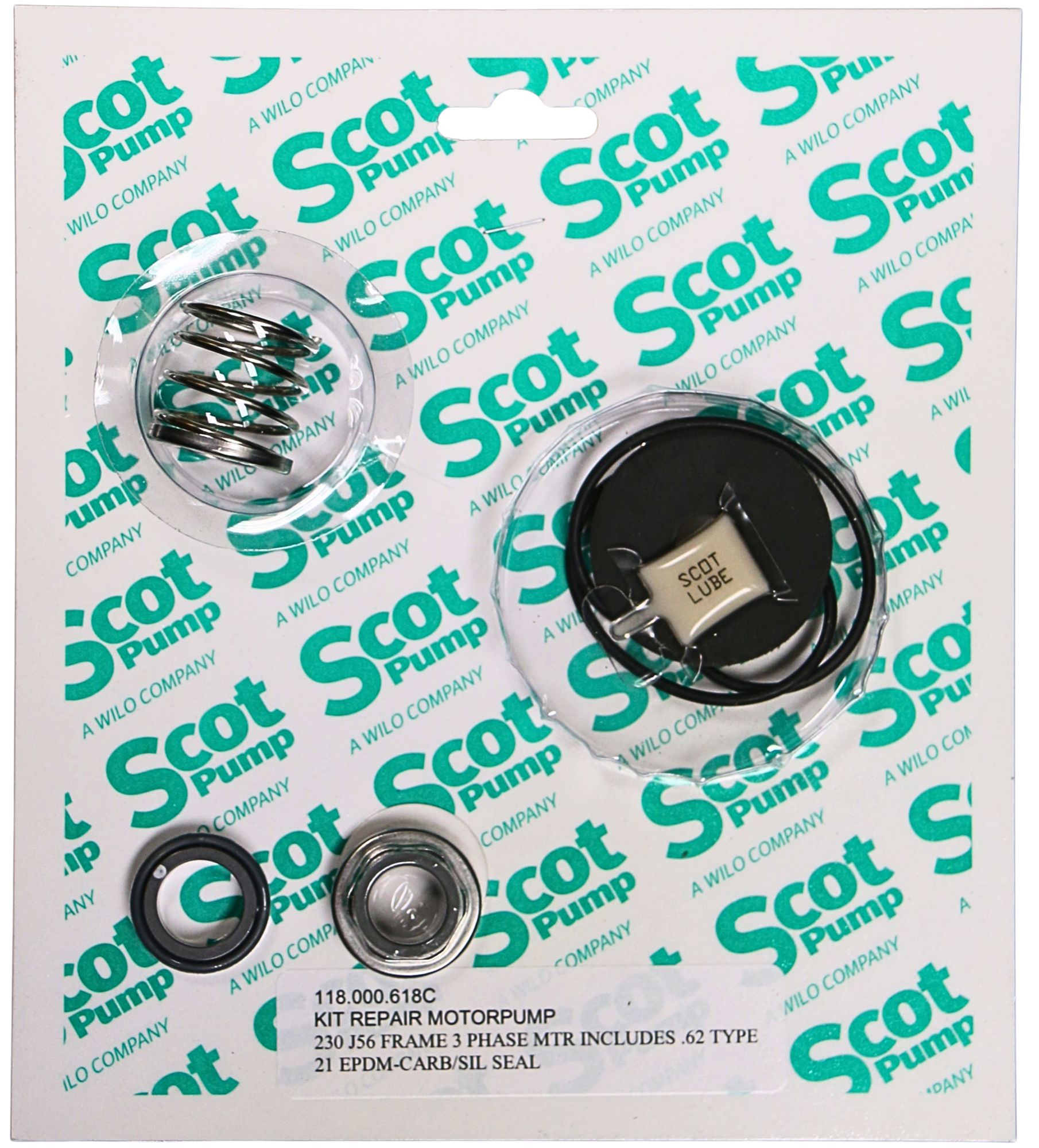 Repair Kit Motorpump; 230 J56 Frame; 3 Phase, EPDM-Carb/SIL