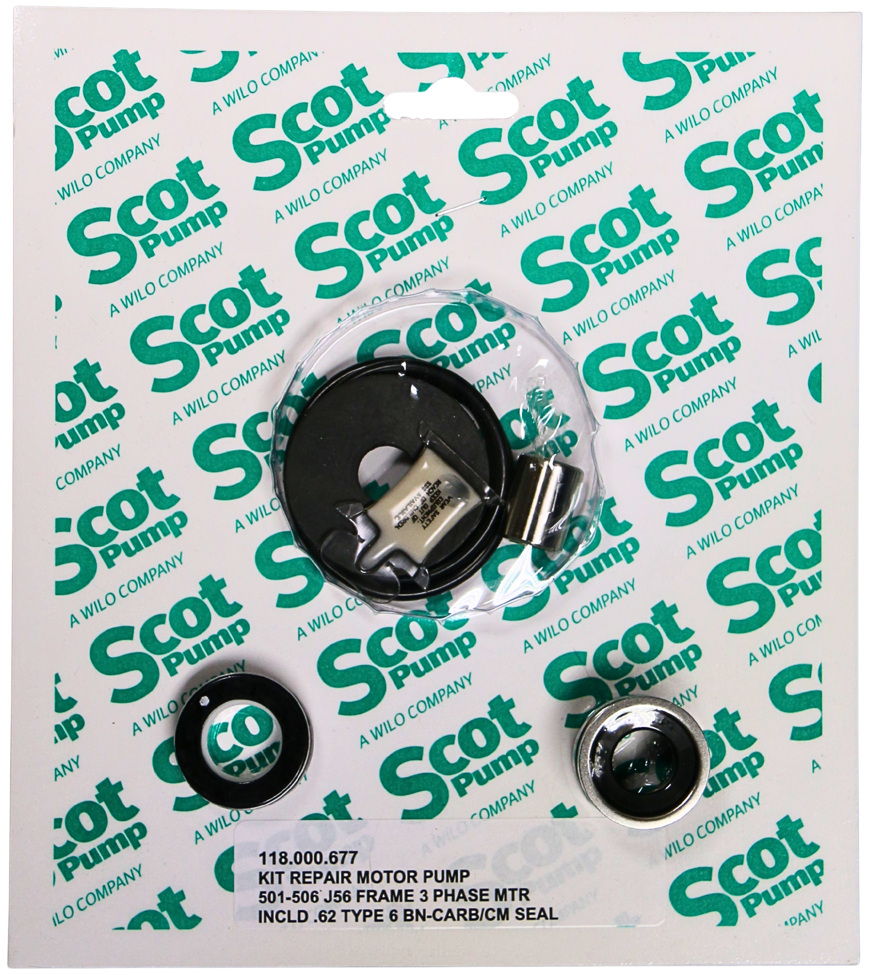 Repair Kit Motorpump 501-503 J56 Frame 3 Phase Motor includes .62 Type 21 BN-CARB\CM Seal