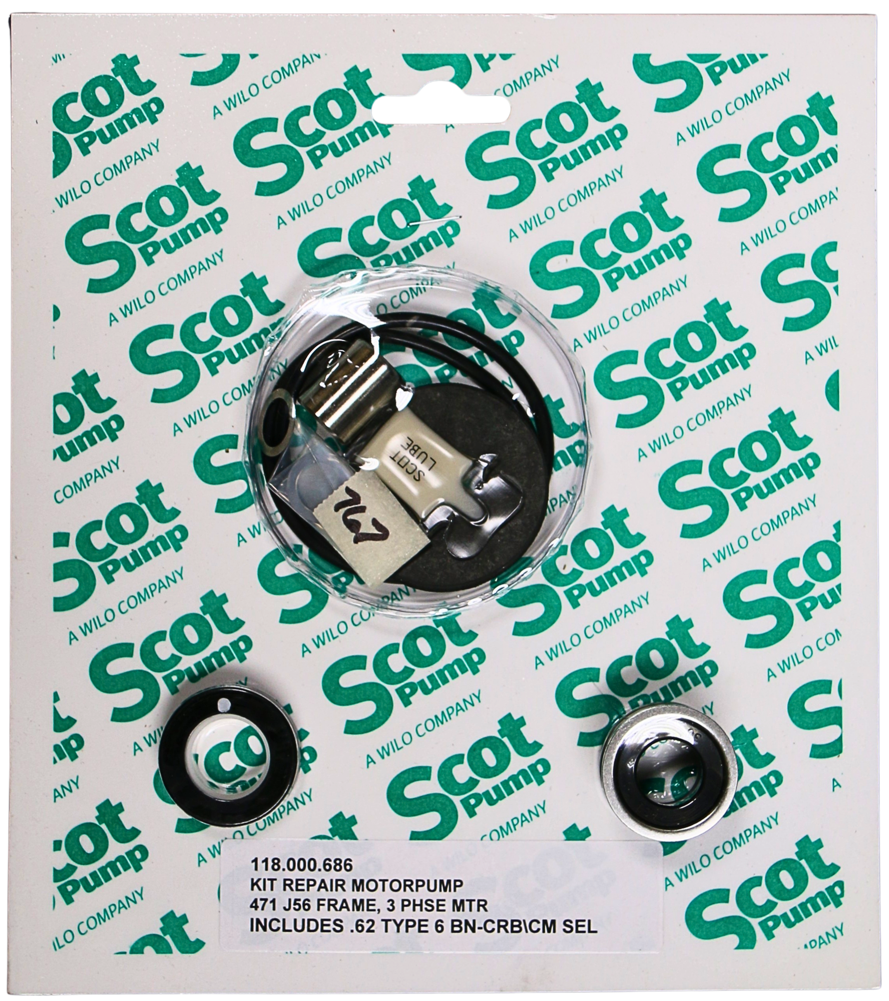 Repair kit, Buna Carbon/Ceramic .62 seal, Motorpump, 471, 56J Frame
