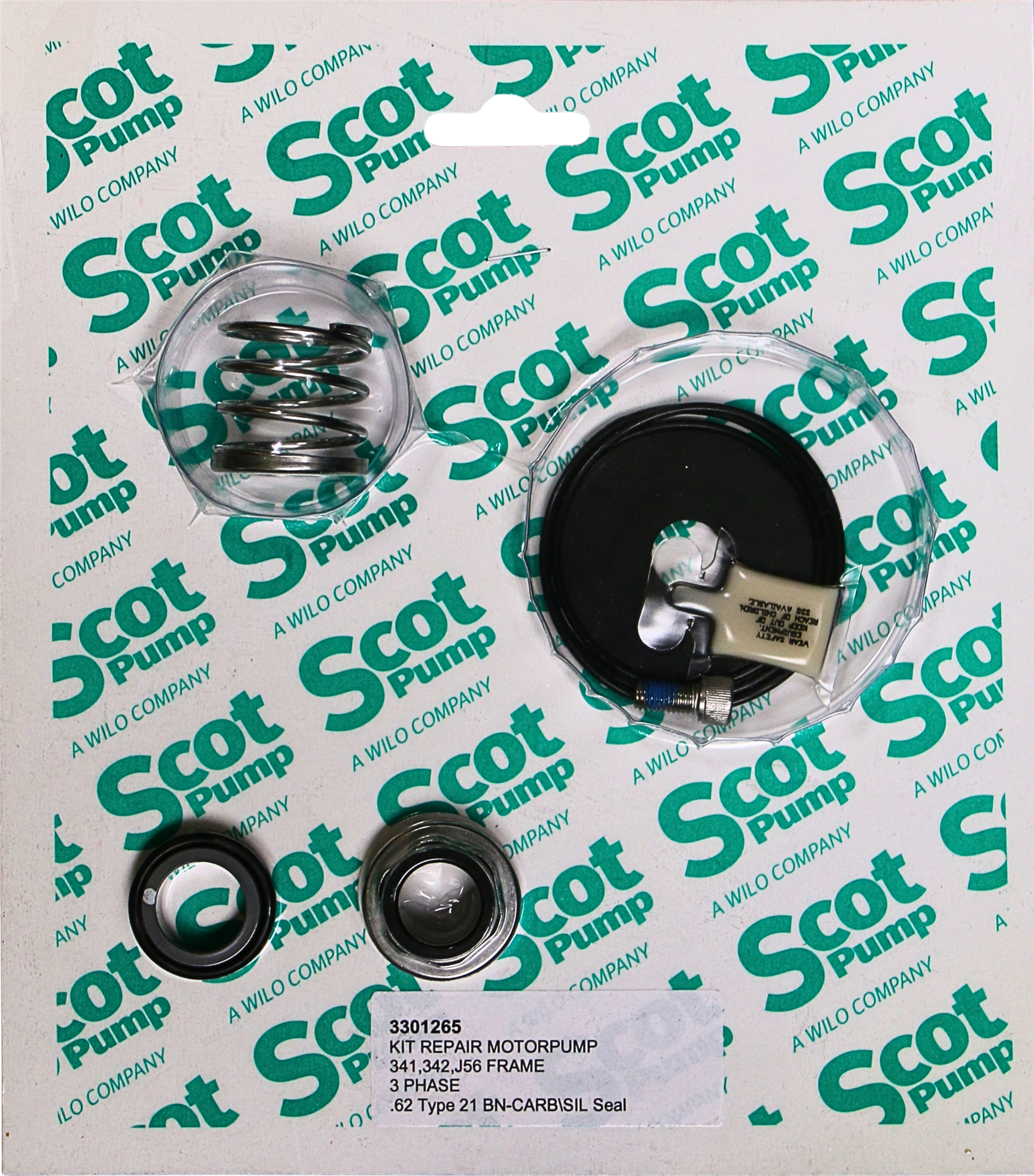 Repair Kit BN-Carb/SIL MP 341,342 J56 Frame 3 Ph Includes .62 Type 21