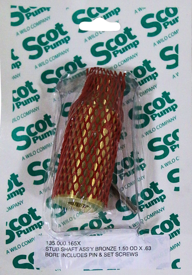 Stub Shaft Brnz .62 Bore, includes pin and set screws